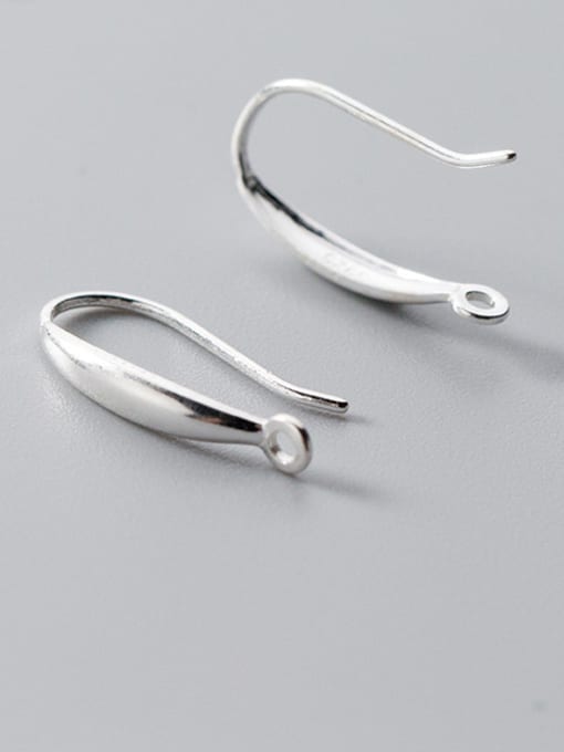 FAN 925 Sterling Silver With Silver Plated Trendy Hook Earrings 0
