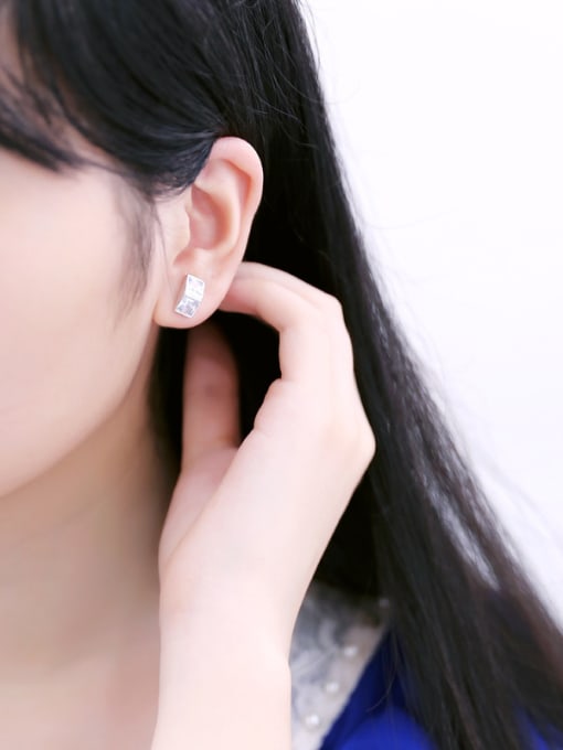 kwan Creative Present Zircon Triangle Stud Earrings 1