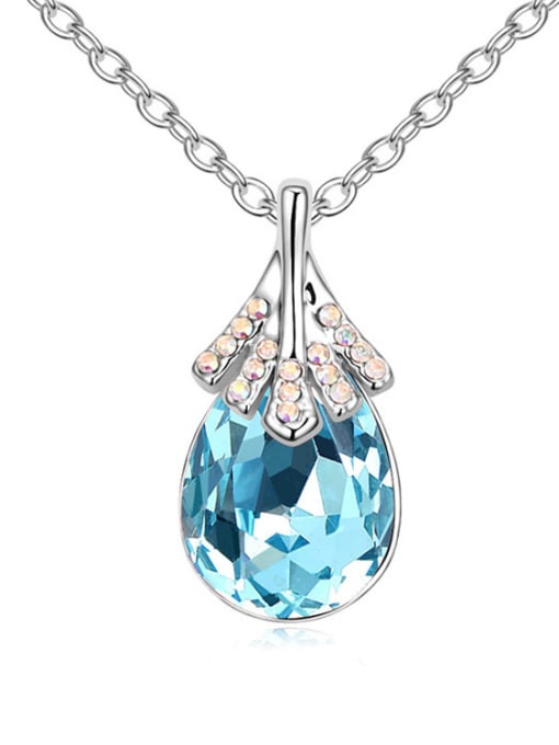blue Austria was using austrian Elements Crystal Necklace Chain small exquisitely dainty and ravishingly beautiful clavicle