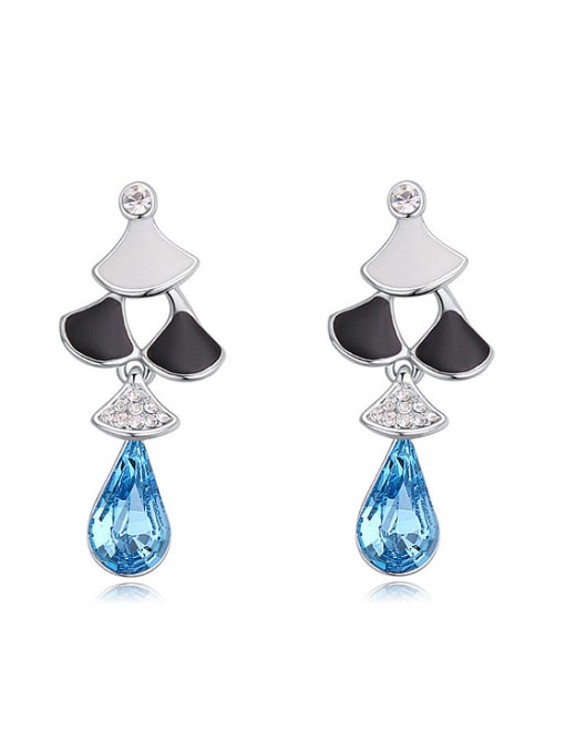 QIANZI Exquisite Personalized Water Drop austrian Crystals Alloy Earrings 2