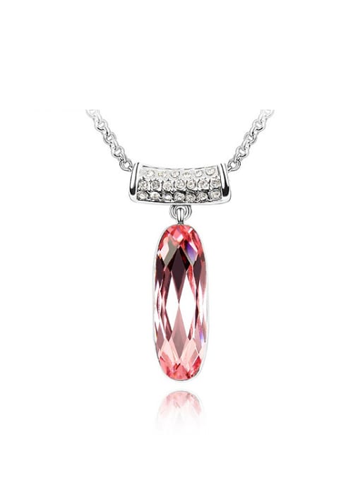 pink Simple T-shaped Pendant austrian Crystal Alloy Pendant