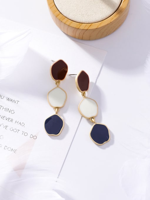 7#10427G Alloy With Gold Plated Trendy Geometric Drop Earrings