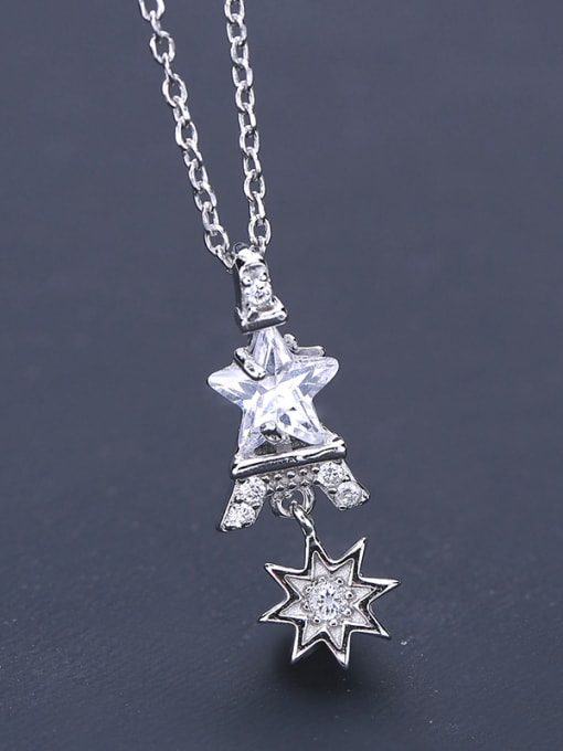 One Silver 2018 Star Zircon Necklace 2