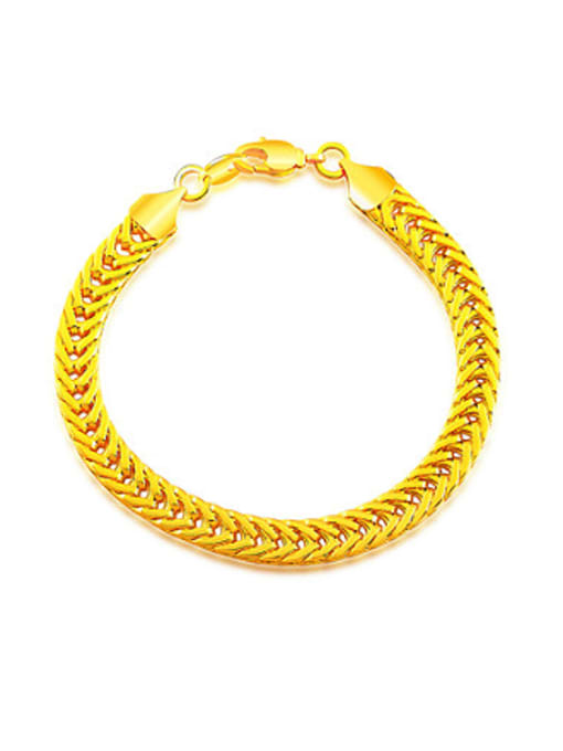 gold 18K Gold Plated Foxtail Bracelet