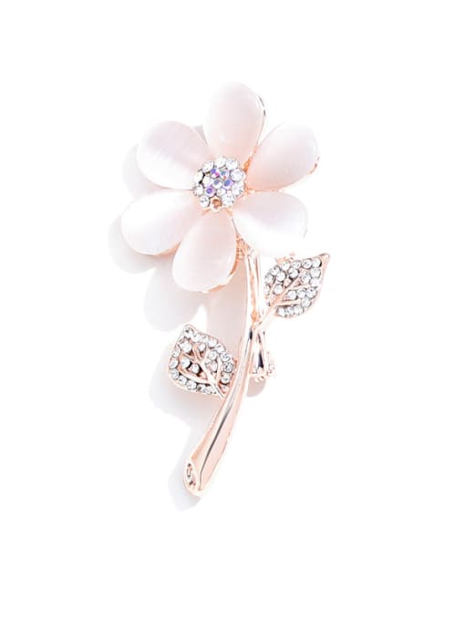 C061 Alloy With Rose Gold Plated Trendy Flower/animal Brooches