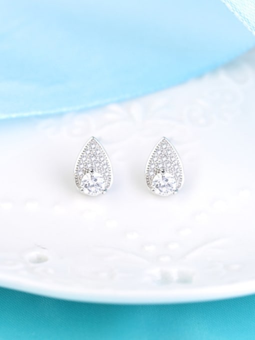 kwan Fashion Water Drop Elegant Stud Earrings 1