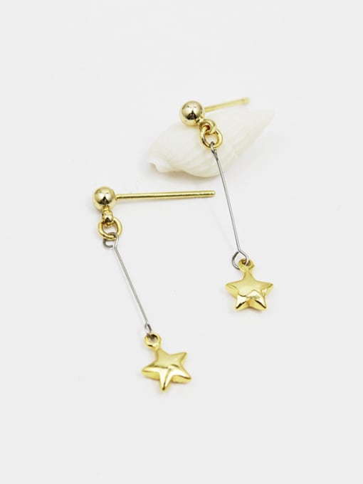 Lang Tony Trendy 16K Gold Plated Star Shaped Earrings 0