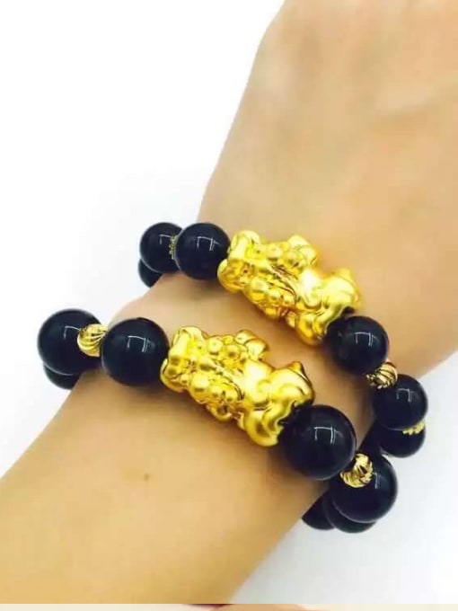 Neayou Red Stones Gold Plated Bracelet 1