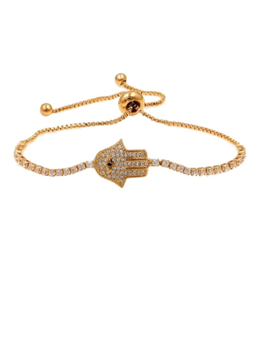 Mo Hai Copper With Cubic Zirconia Personality Geometric Adjustable Bracelets 2