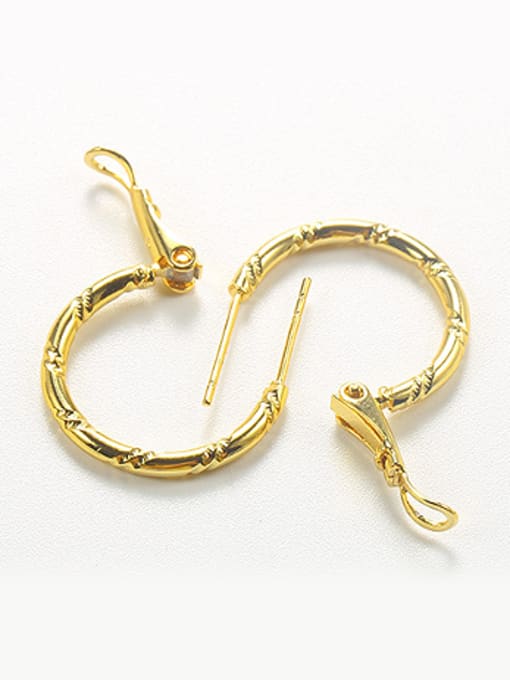 XP Simple Gold Plated Women Hoop Earrings 1