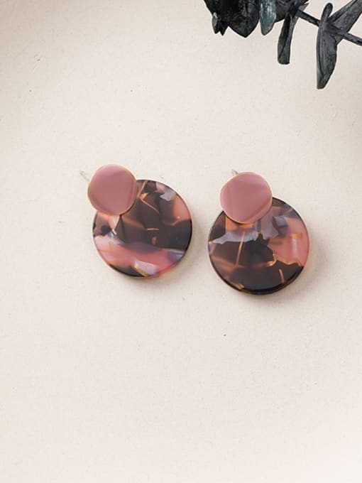 Main plan section Alloy With Rose Gold Plated Simplistic Geometric  Glass Stone Drop Earrings