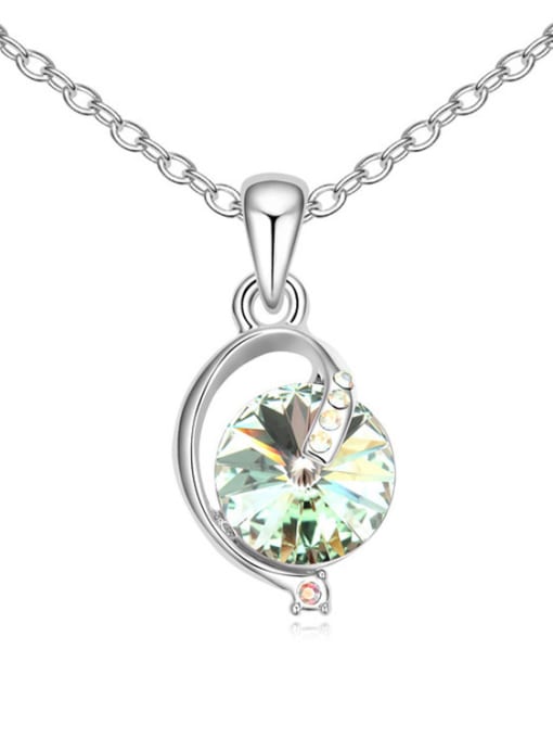 White Fashion Round austrian Crystal Alloy Necklace