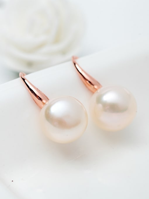 BLING SU Copper With Platinum Plated Fashion Round Hook Earrings 2