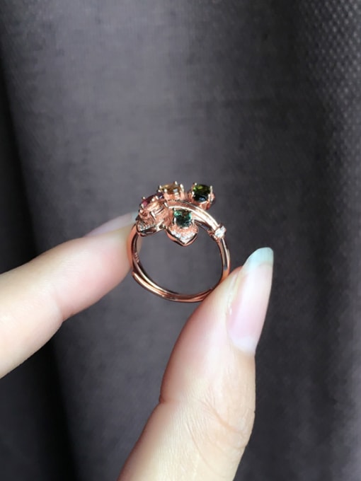 Deli Multi-color Gemstones Petals Statement Ring 1
