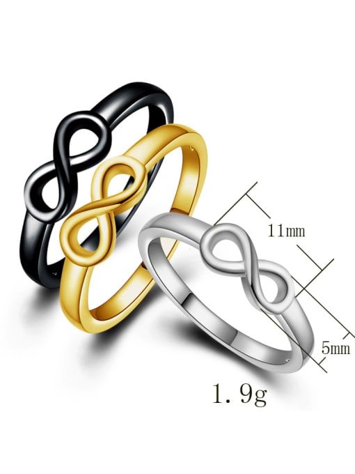 Ya Heng 8 Shaped Simple Style Women Copper Ring 1