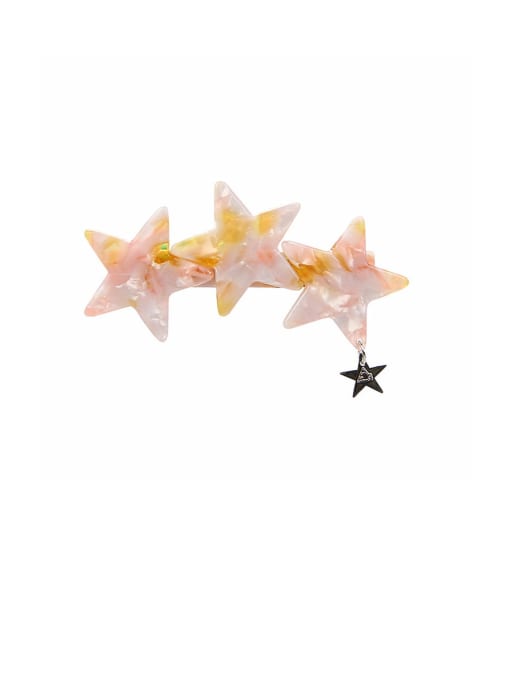 pink Alloy With Cellulose Acetate  Fashion Star Barrettes & Clips