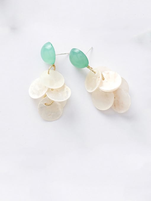 B Opal Alloy With Rose Gold Plated Personality Charm Drop Earrings