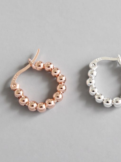 DAKA Sterling Silver simple geometric Bead Earrings