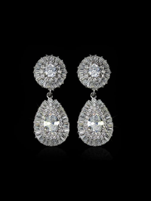 L.WIN Fashion Wedding Water Drop Cluster earring 2