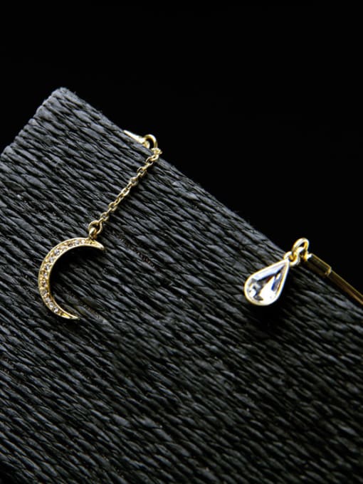 KM Fashion Simple Moon Water Drop Shaped  Alloy  Necklace 2