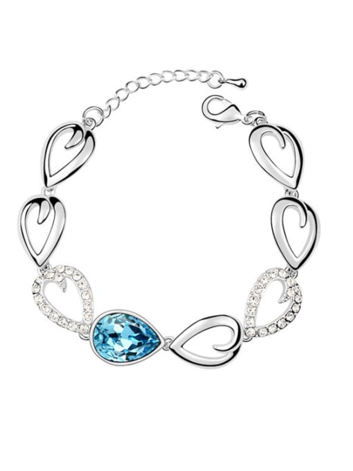 QIANZI Fashion austrian Crystal Water Drop Alloy Bracelet 3