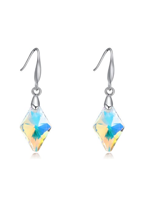 QIANZI Simple Rhombus austrian Crystal Alloy Earrings 3