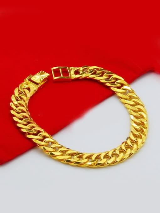 Yi Heng Da Men Personality 24K Gold Plated Geometric Shaped Bracelet 1