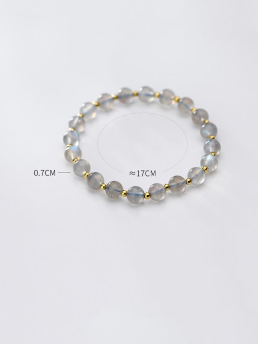 Rosh 925 Sterling Silver With Gold Plated Simplistic Charm Bracelets 4