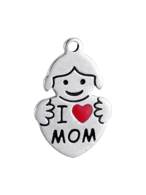 FTime Stainless Steel With Classic Irregular with I love mom Charms 0