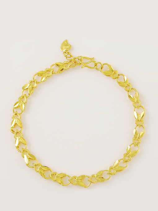 Yi Heng Da Women Trendy Heart Shaped 24K Gold Plated Bracelet 0