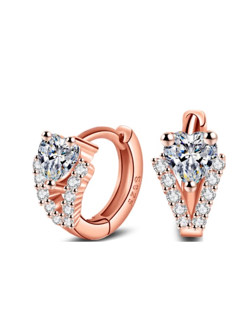 Ya Heng Western Style Rose Gold Plated Clip Earrings