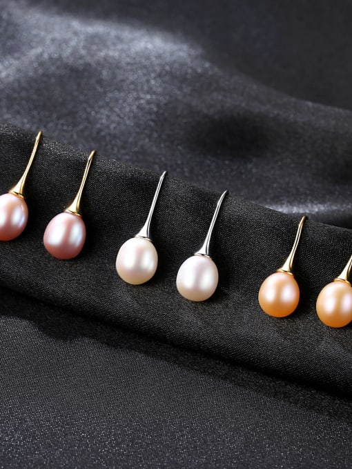CCUI Sterling silver natural freshwater pearl minimalist earrings 2