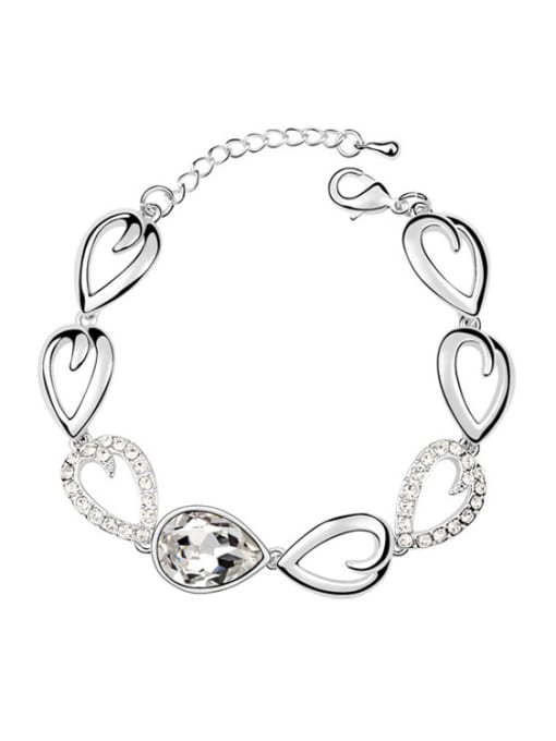 QIANZI Fashion austrian Crystal Water Drop Alloy Bracelet 1