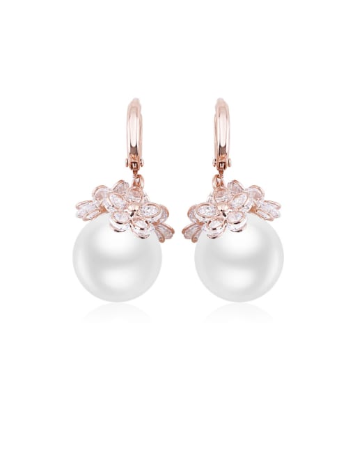 OUXI Temperament Pearl Zircon Stud drop earring 0