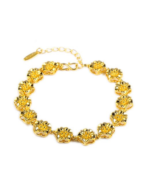 XP Ethnic style Flowers Gold Plated Bracelet 0