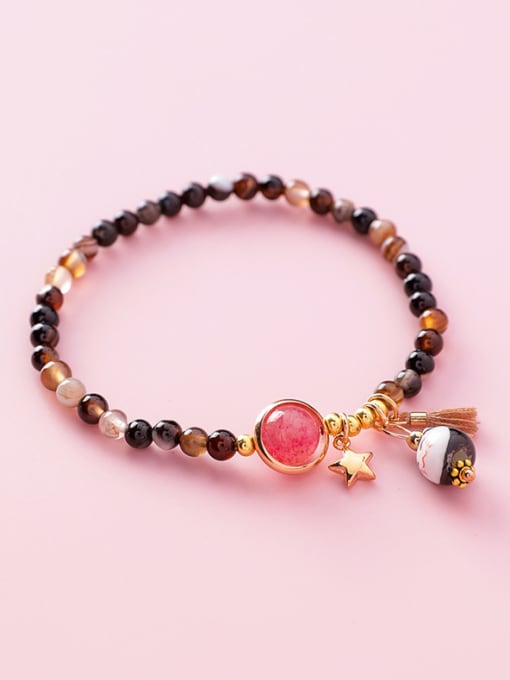 10627F Beads (Black) Alloy With 18k Gold Plated Bohemia Charm Bracelets