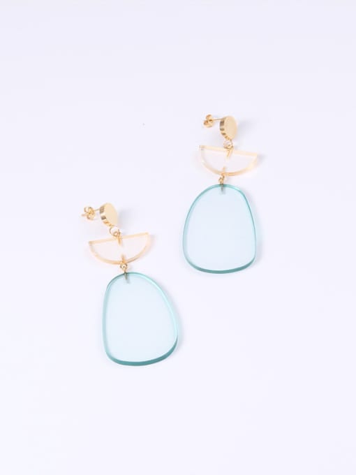 GROSE Alloy With Rose Gold Plated Simplistic Geometric Drop Earrings 2