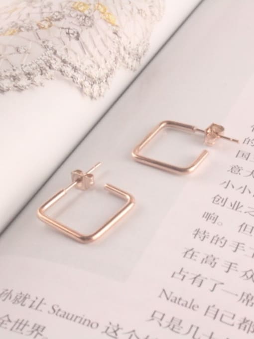 GROSE Simple Square Opening Stud Earrings 1