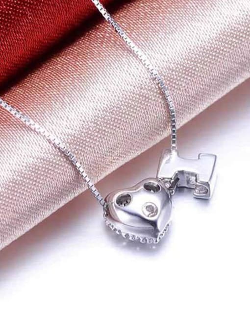 One Silver All-match Heart Shaped Necklace 0