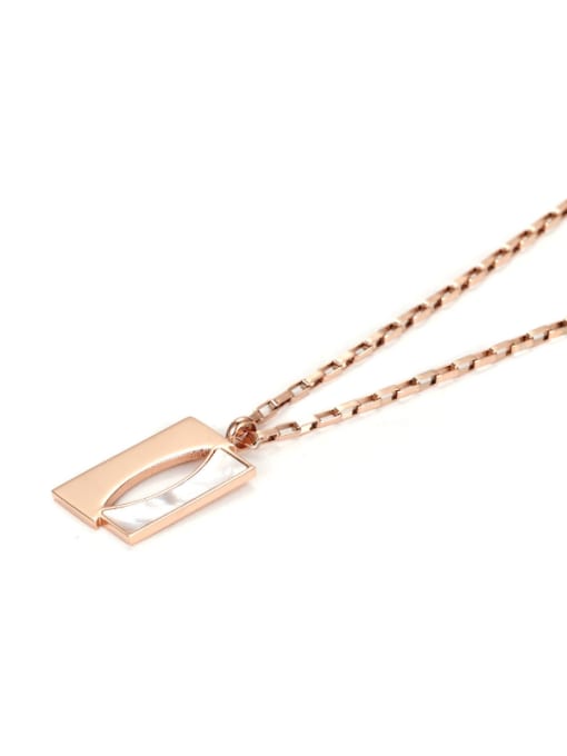 JINDING Stainless Steel Rose Gold Shell Necklace 3