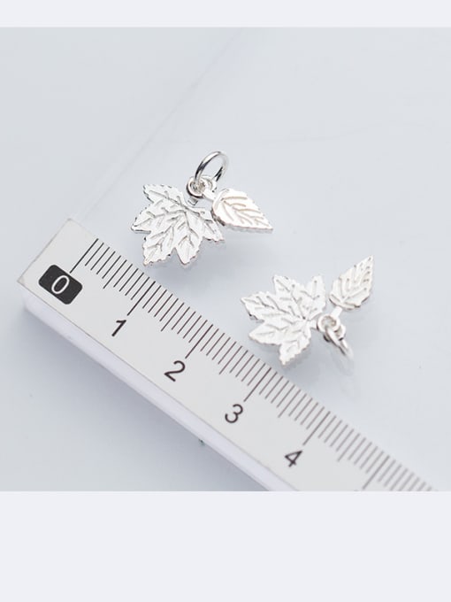 FAN 925 Sterling Silver With Silver Plated Trendy Leaf Charms 2