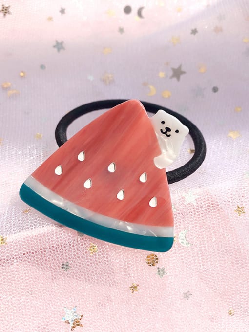 Watermelon bear Rubber Band With Cellulose Acetate Cute Fruit Hair Ropes
