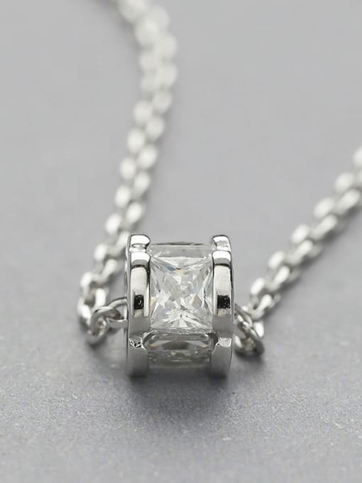 One Silver 2018 S925 Silver Zircon Necklace 3