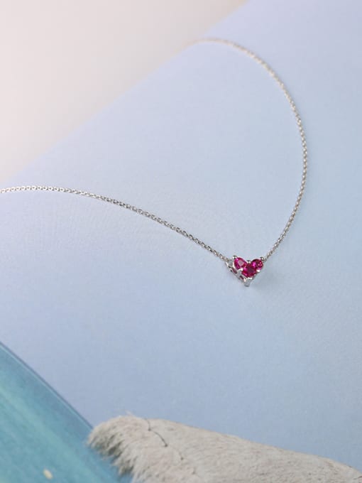 Peng Yuan Tiny Heart shaped Silver Necklace 1