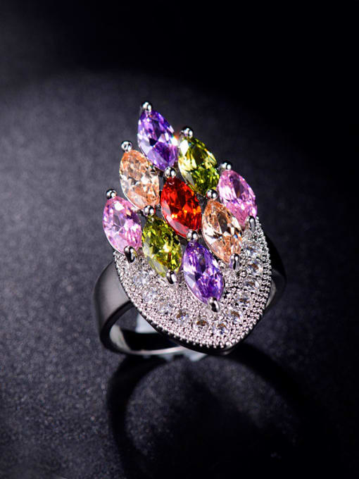 L.WIN Fashion Colorful Zircons Ring 3