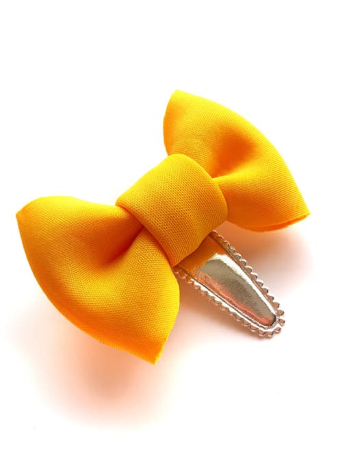 Yellow Color Bow Hair clip