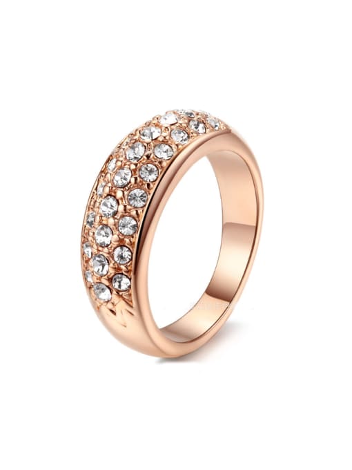 ZK Simple Style Zircons Copper Ring 0