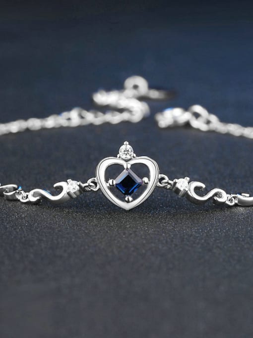 ZK Platinum Plated Heart-shape Accessories Women Bracelet 2