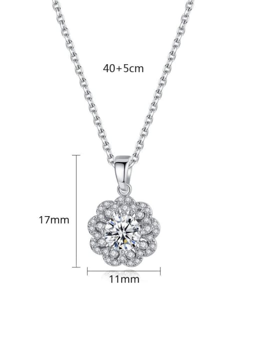 BLING SU Copper With Platinum Plated Cute Flower Necklaces 3