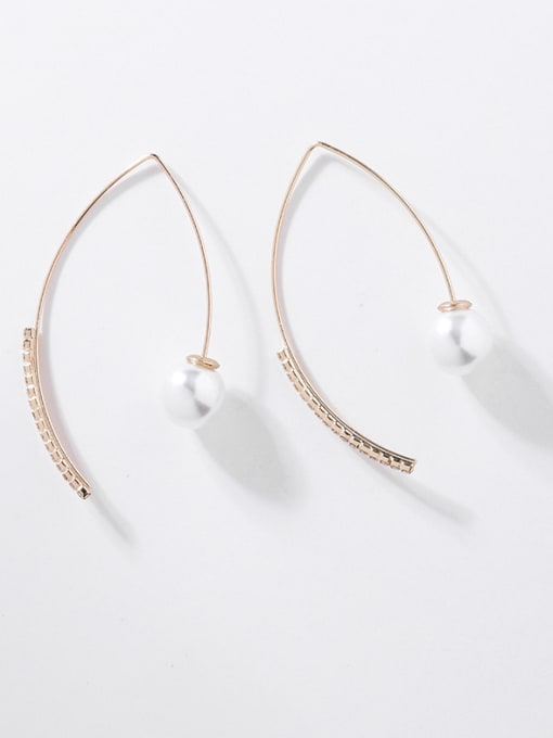 Main plan section Alloy With Rose Gold Plated Simplistic Irregular Hook Earrings
